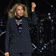 Beyonce performs on stage during a Get Out The Vote concert in support of Hillary Clinton on November 4, 2016 in Cleveland, Ohio.